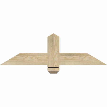 Ekena Millwork Eugene Rough Sawn Timber Gable Bracket, Douglas Fir, 36"W x 10"H x 2"D x 4"F, 7/12 Pitch GBW036X10X0204EUG00RDF